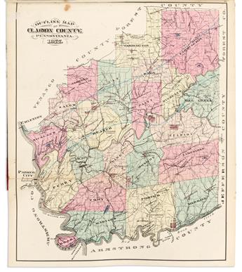 (PENNSYLVANIA.) J.A. Caldwell. Together, two profusely illustrated nineteenth-century county atlases.